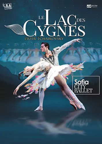 Affiche. Sofia City Ballet. Lac des Cygnes de Piotr Tchaikovsky en tournée. 2025-12-06